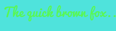 Image with Font Color 58F756 and Background Color 4FE3DC
